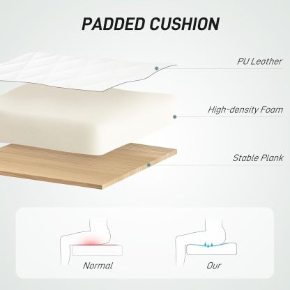 PU Leather Mid Back Small Desk Chair with Adjustable Height, 360 Degree Swivel