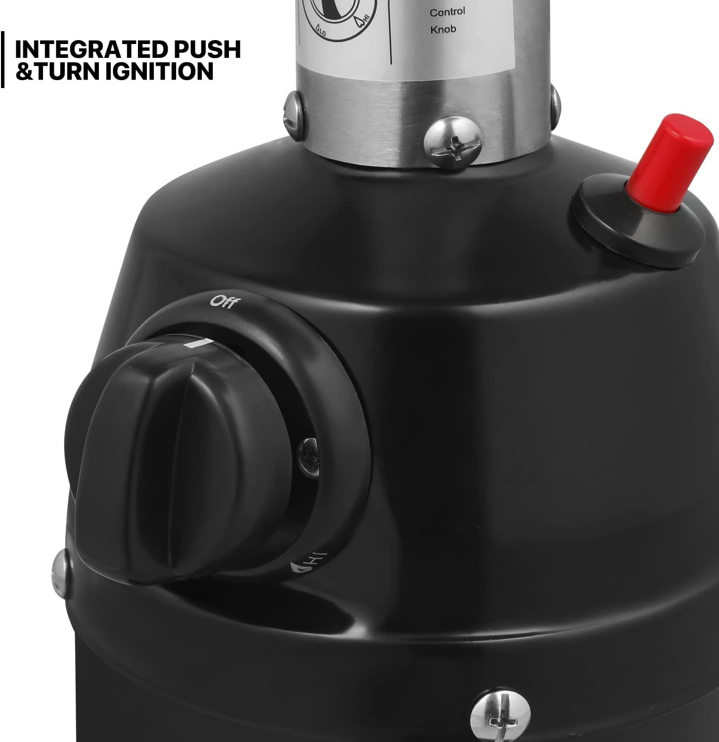 Portable Patio Heater Standing Patio Floor Air Heater 11000 BTU Floor Standing Heater with Ignition System for Outside Garden Porch Party Deck,Black