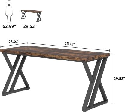 55 inch Heavy Duty Study Desk with Z-Shaped Metal Leg
