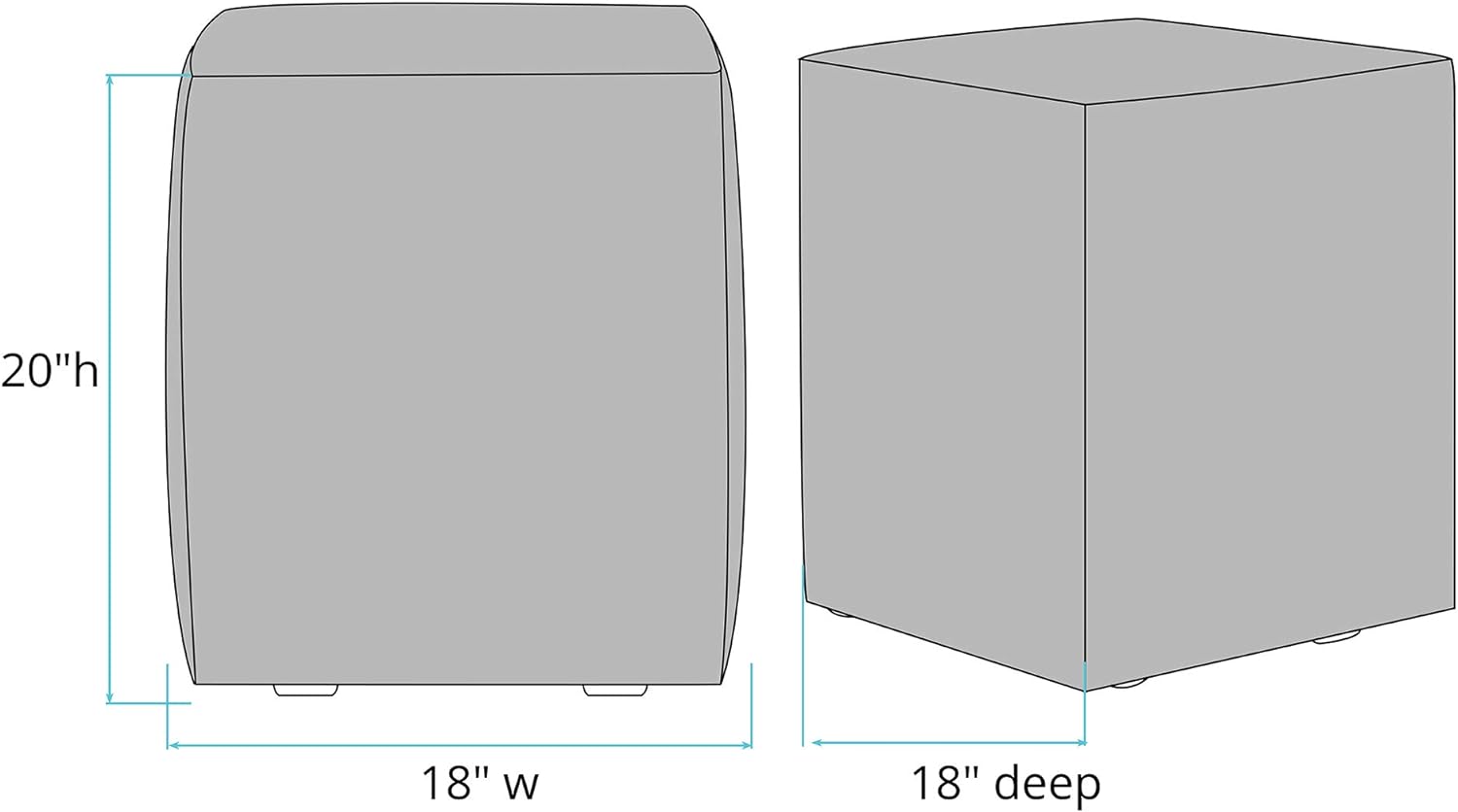 Universal Cube Ottoman With Slipcover, Avanti Apple