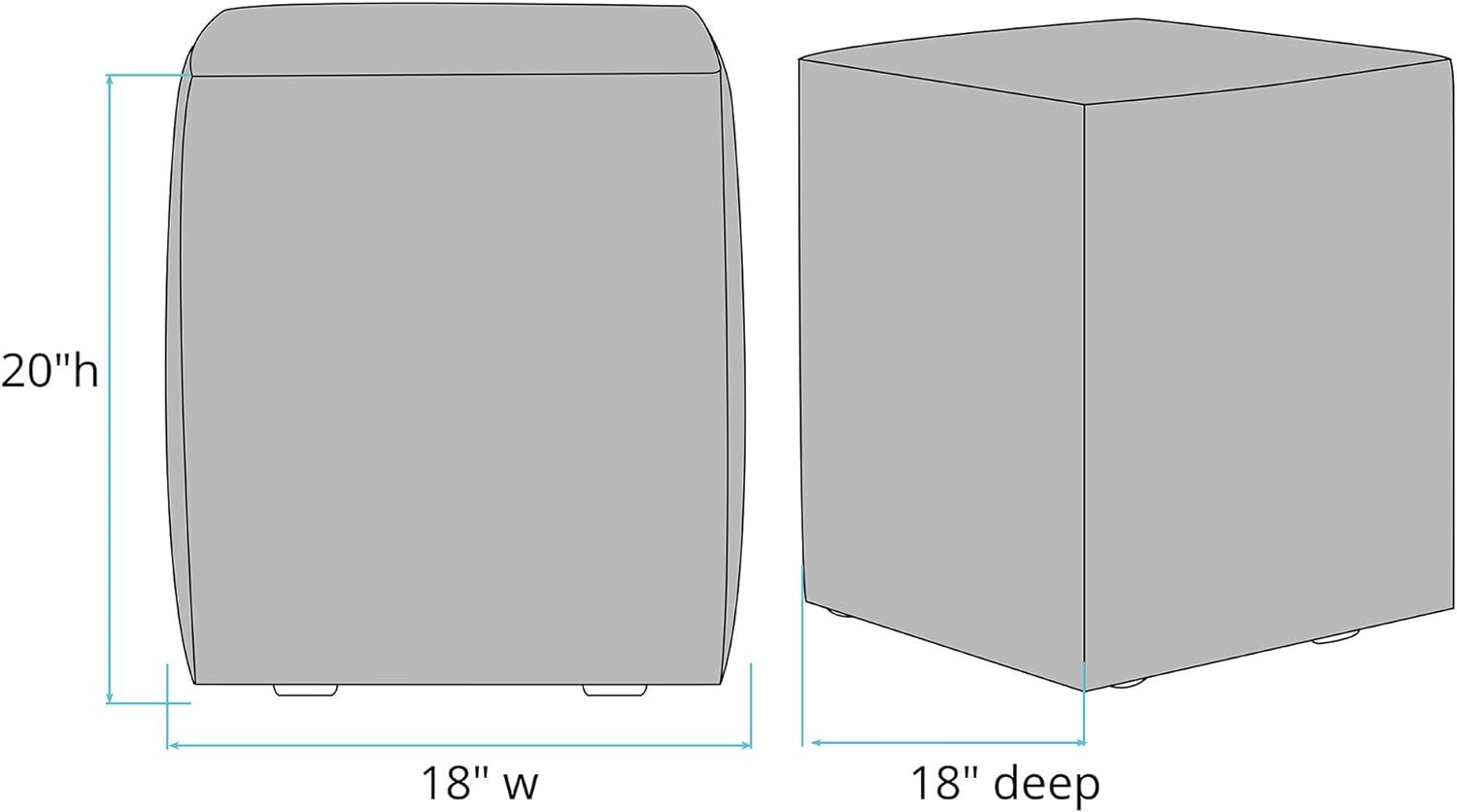 Universal Cube Ottoman With Slipcover, Avanti Apple