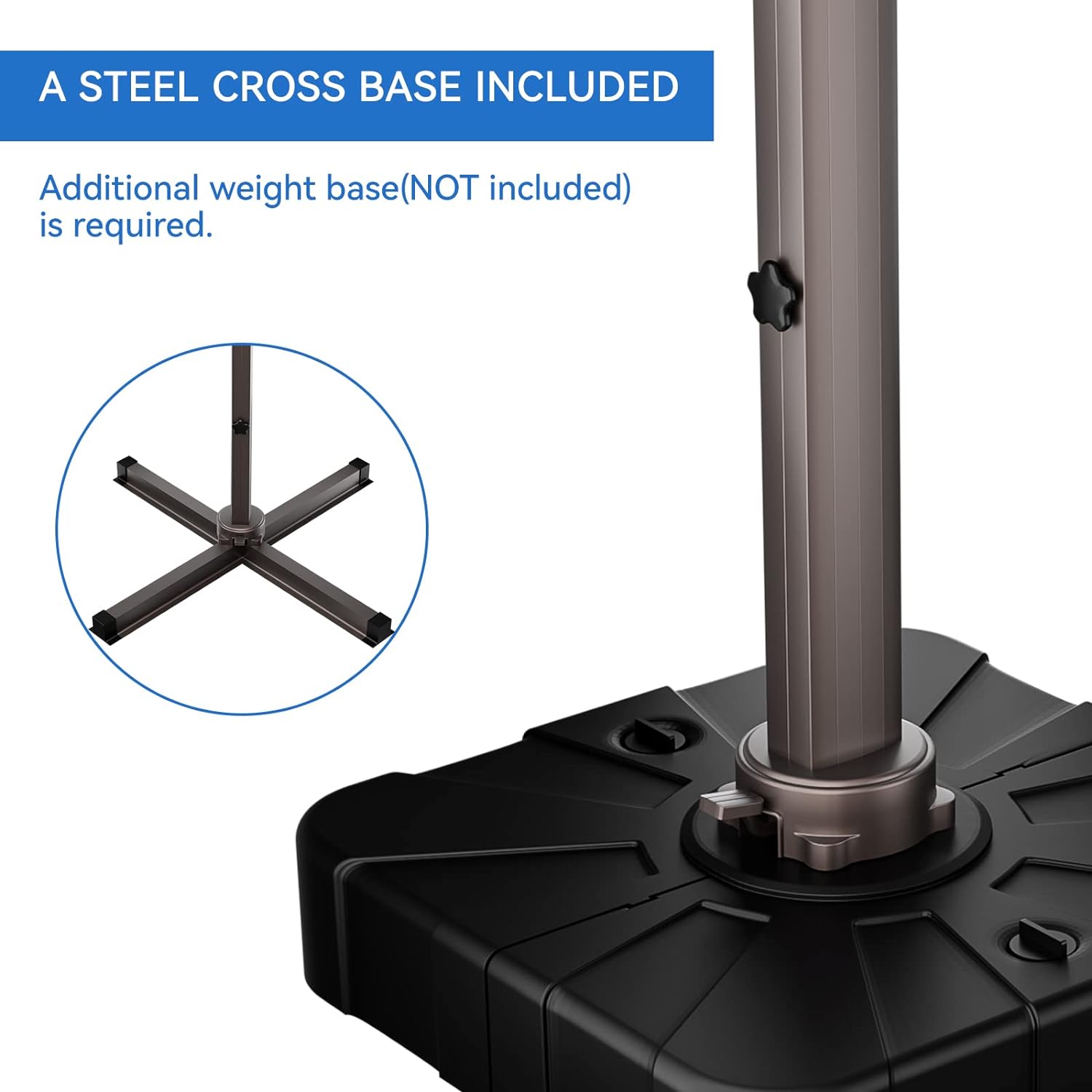 10x13FT Cantilever Outdoor Patio Umbrellas, Double Top Large Rectangle Umbrella, Heavy Duty 360° Rotation Offset Outdoor Sun Shade Umbrella for Garden Deck Pool Backyard Patio, Beige