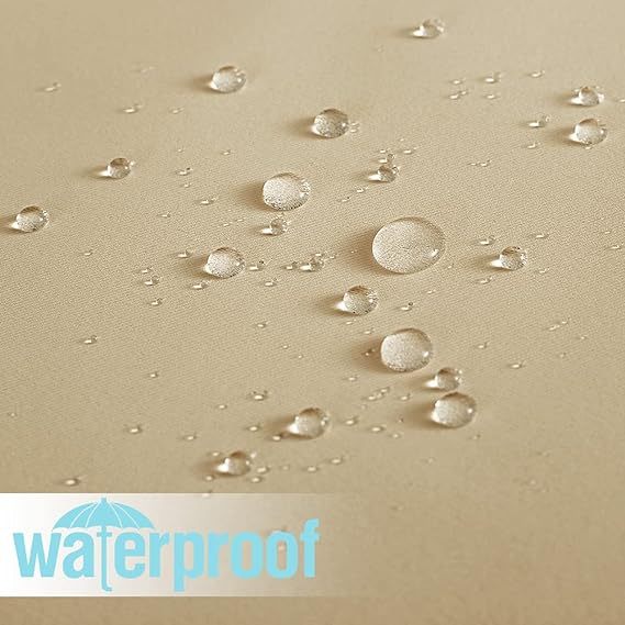 Patio Curtains Outdoor - Waterproof Heat UV Shade Privacy Blackout Curtains for Porch Gazebo Canopy Pergola Garage Sun Room Decor, 84 Width x 84 inch Length, 1 Panel, Biscotti Beige