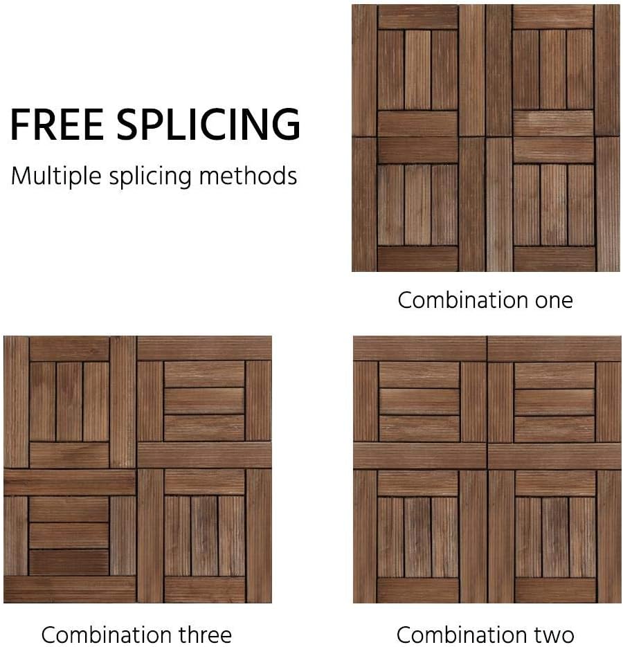  Wooden Flooring Patio Deck Tiles Interlocking Tiles