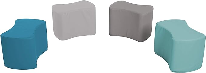 12" Butterfly Modular Soft Foam Stool Set for Children Ages 4-7