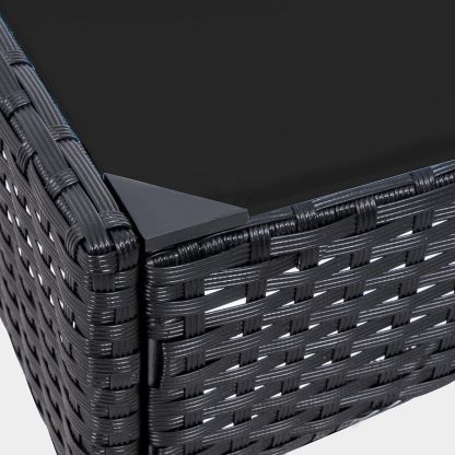 4 Piece Outdoor Patio Furniture Sets, Small Wicker Patio Conversation Furniture Rattan Chair Set