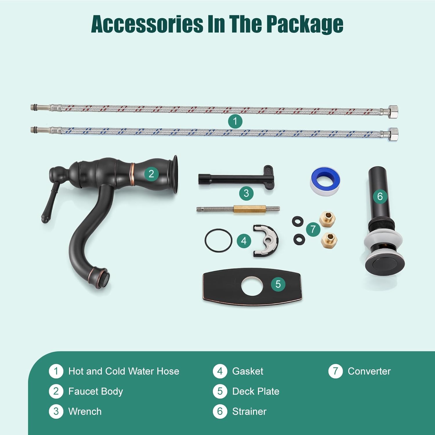 Oil Rubbed Bronze Bathroom Sink Faucet 1 Hole Single Handle Vanity Mixer Tap Deck Mount Lavatory Pop Up Drain with Overflow Included Commercial Bathroom Faucet Single Handle Bathroom Sink Faucet