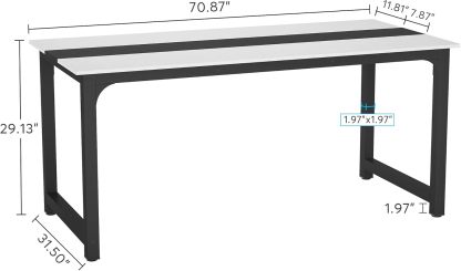 70.8 x 31.5 inch Large Office Desk Computer Table Study Writing Desk Workstation