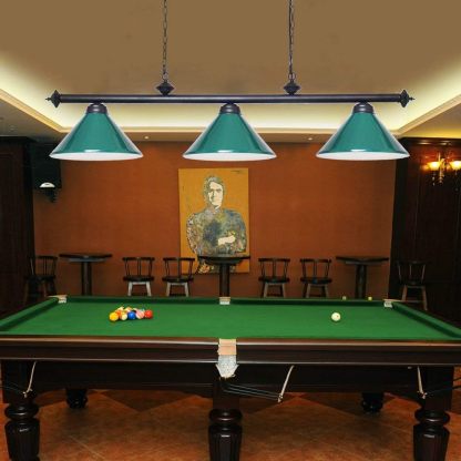 Pool Table Light, 59” Hanging Billiard Lights, Adjustable Kitchen Island Lighting Fixture for Billiard Bar Table, Green