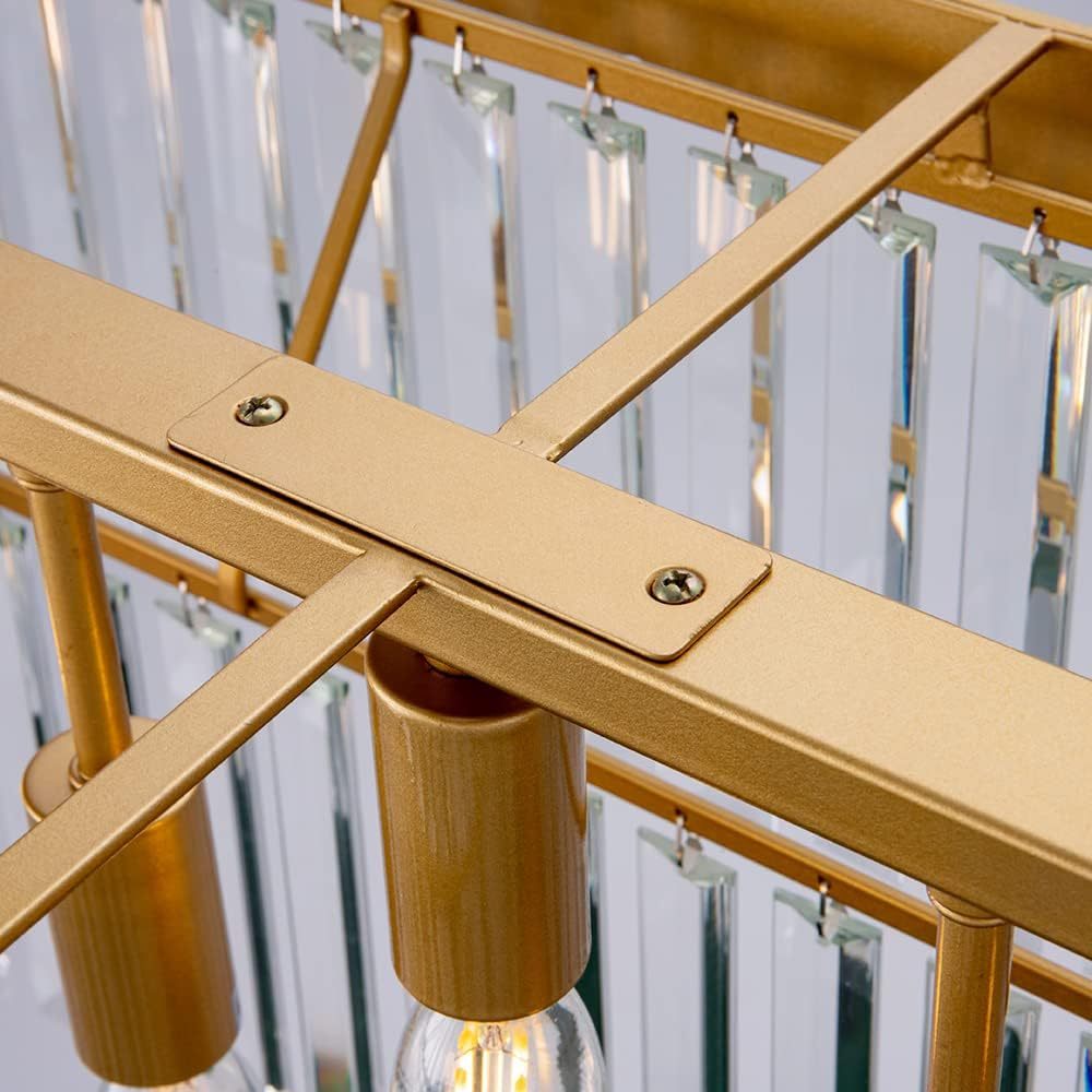 9-Light Crystal Chandelier 34.5 inch, Contemporary Modern Chandeliers Adjustable for Living Room