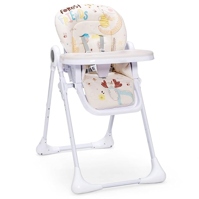 Plastic Foldable Highchair for Babies and Toddlers, 7 Adjustable Heights