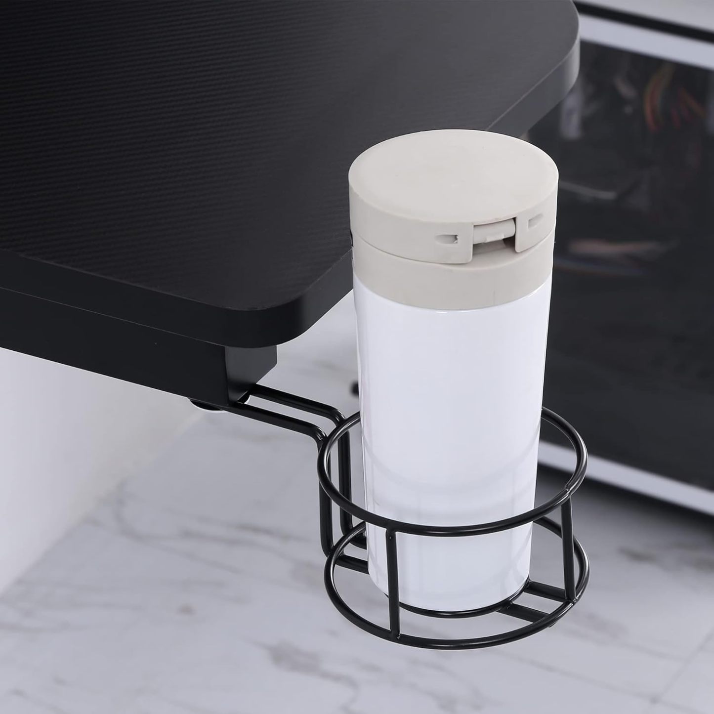 47 Inch Gaming Desk Racing Computer Desk Home Office Workstation with Elevated Monitor Shelf