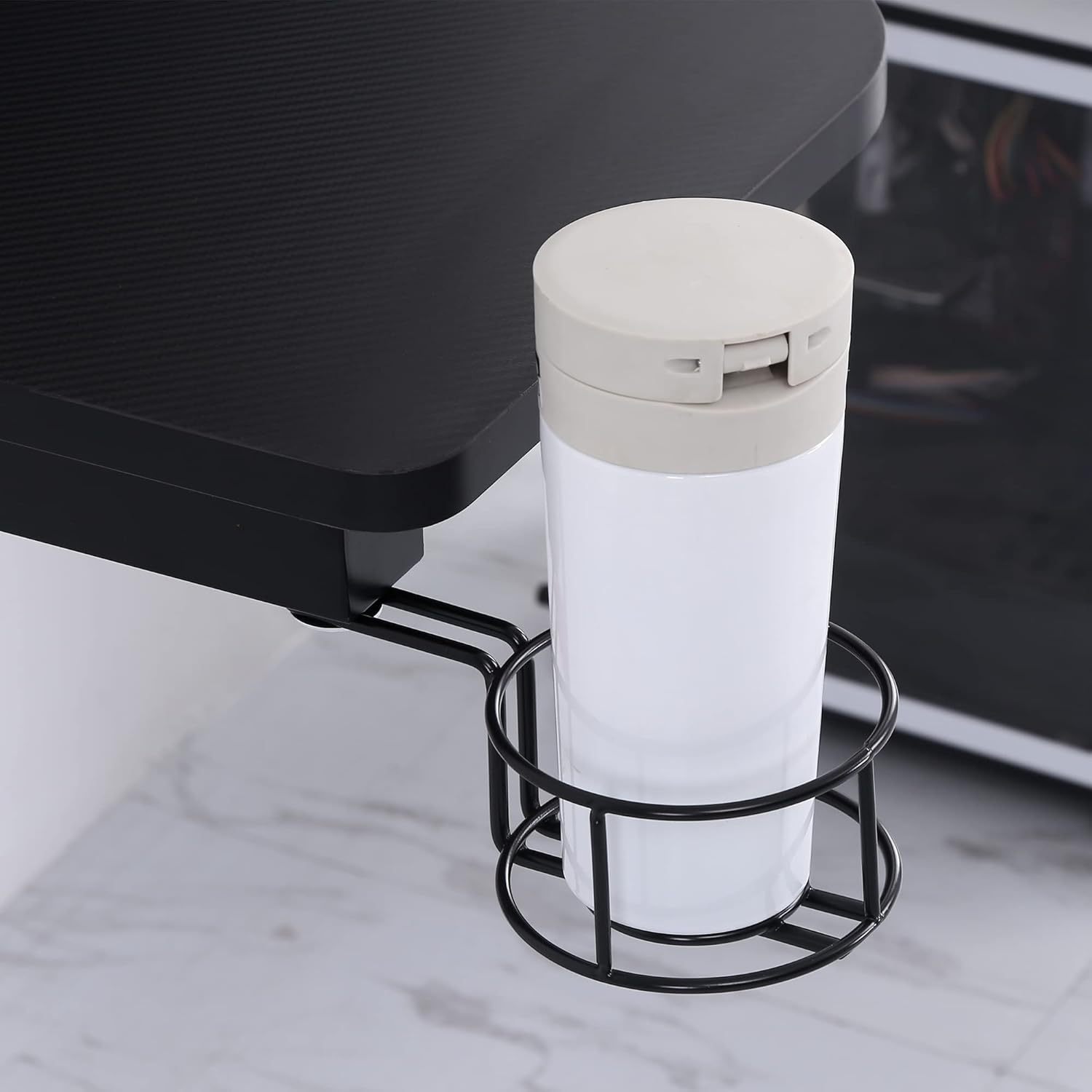 47 Inch Gaming Desk Racing Computer Desk Home Office Workstation with Elevated Monitor Shelf