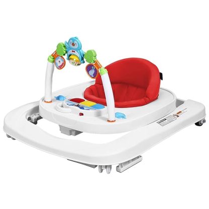 Baby Walker, Foldable Push Learning Walker Toy-Seated & Walk-Behind with Wheels