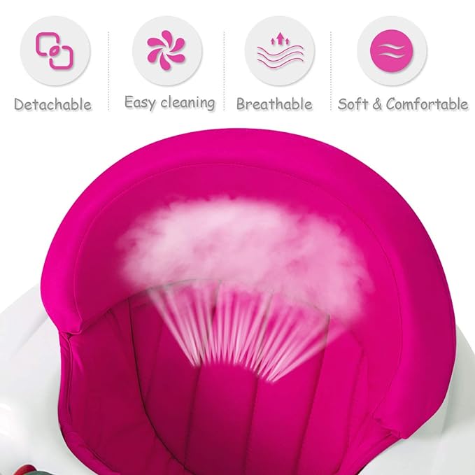 Baby Walker, Foldable Push Learning Walker Toy-Seated & Walk-Behind with Wheels