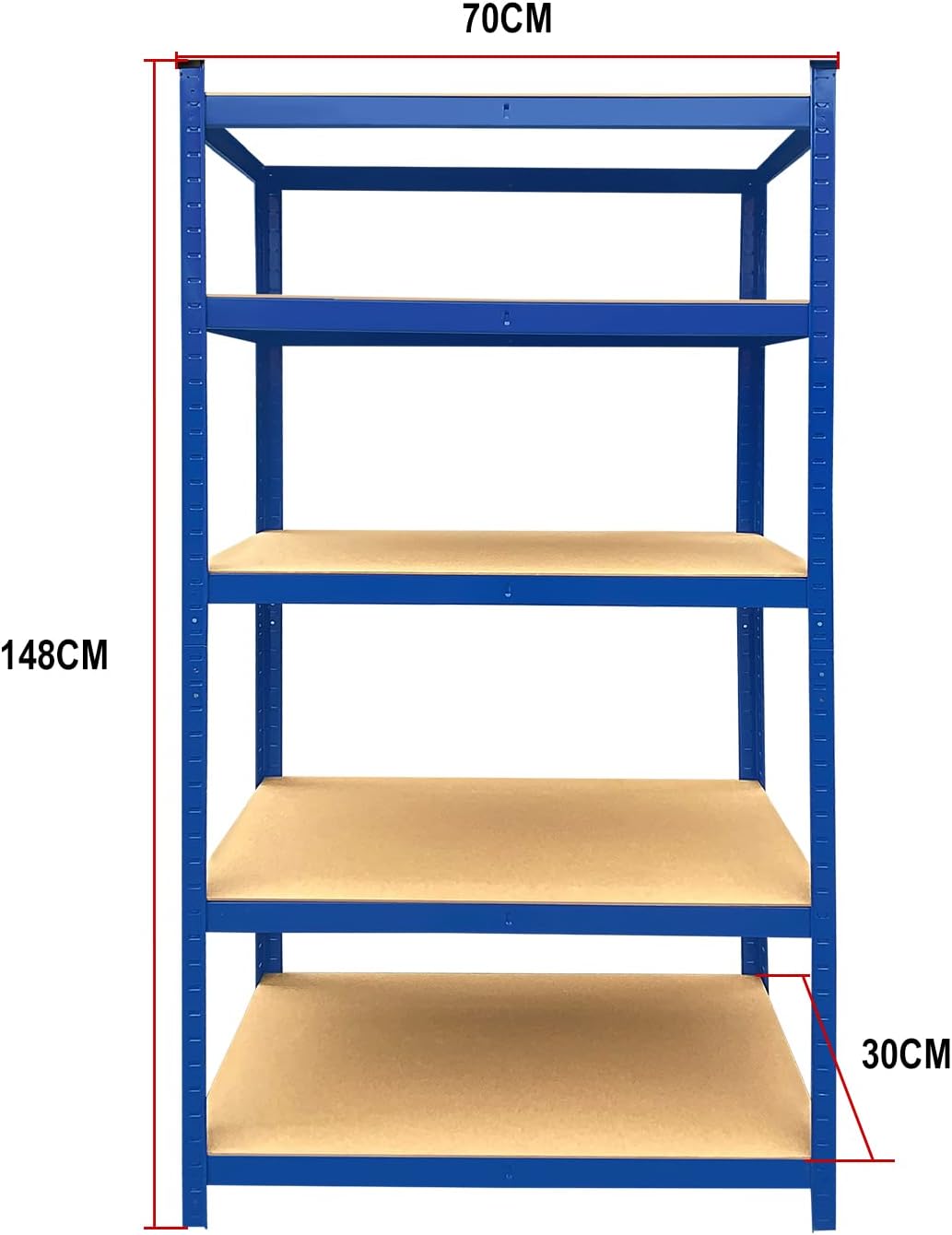5-Shelf Shelving Storage Unit Heavy Duty 750 kg Capacity Metal Organizer