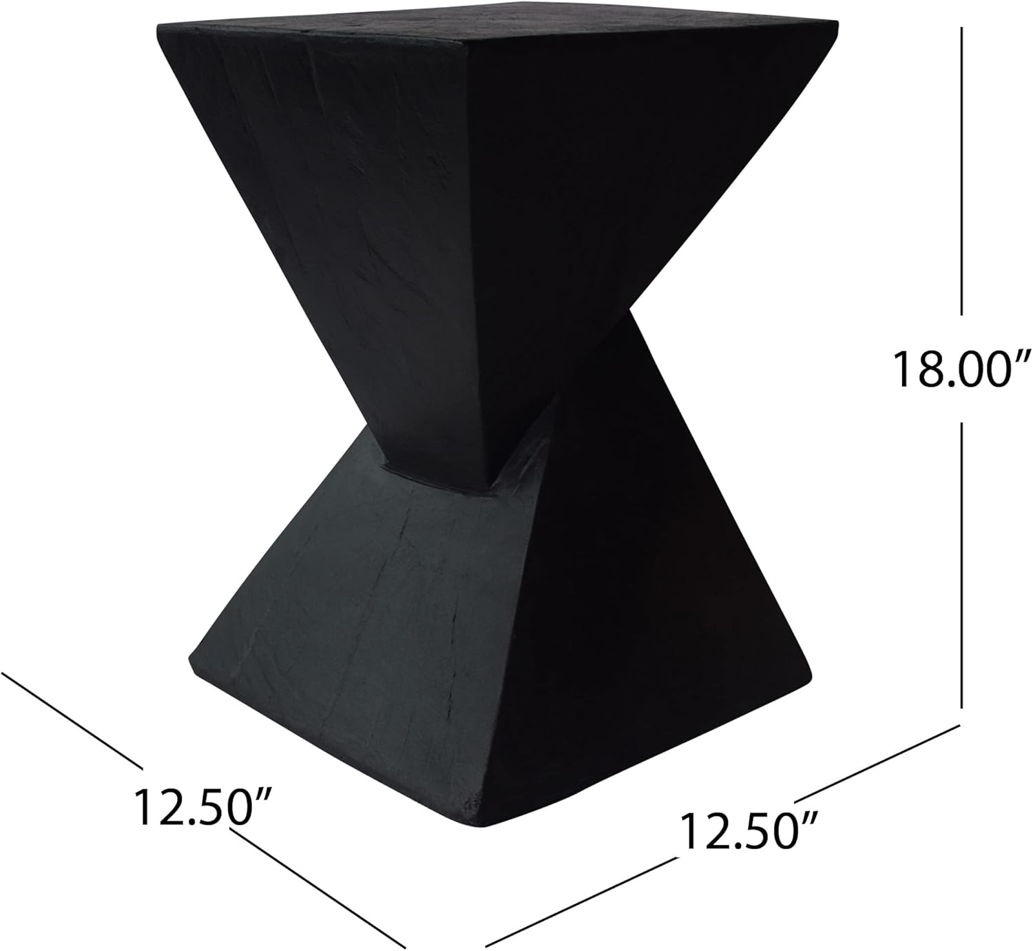 Antique Twisted End Table Magnesium Oxide Indoor Outdoor Side Table