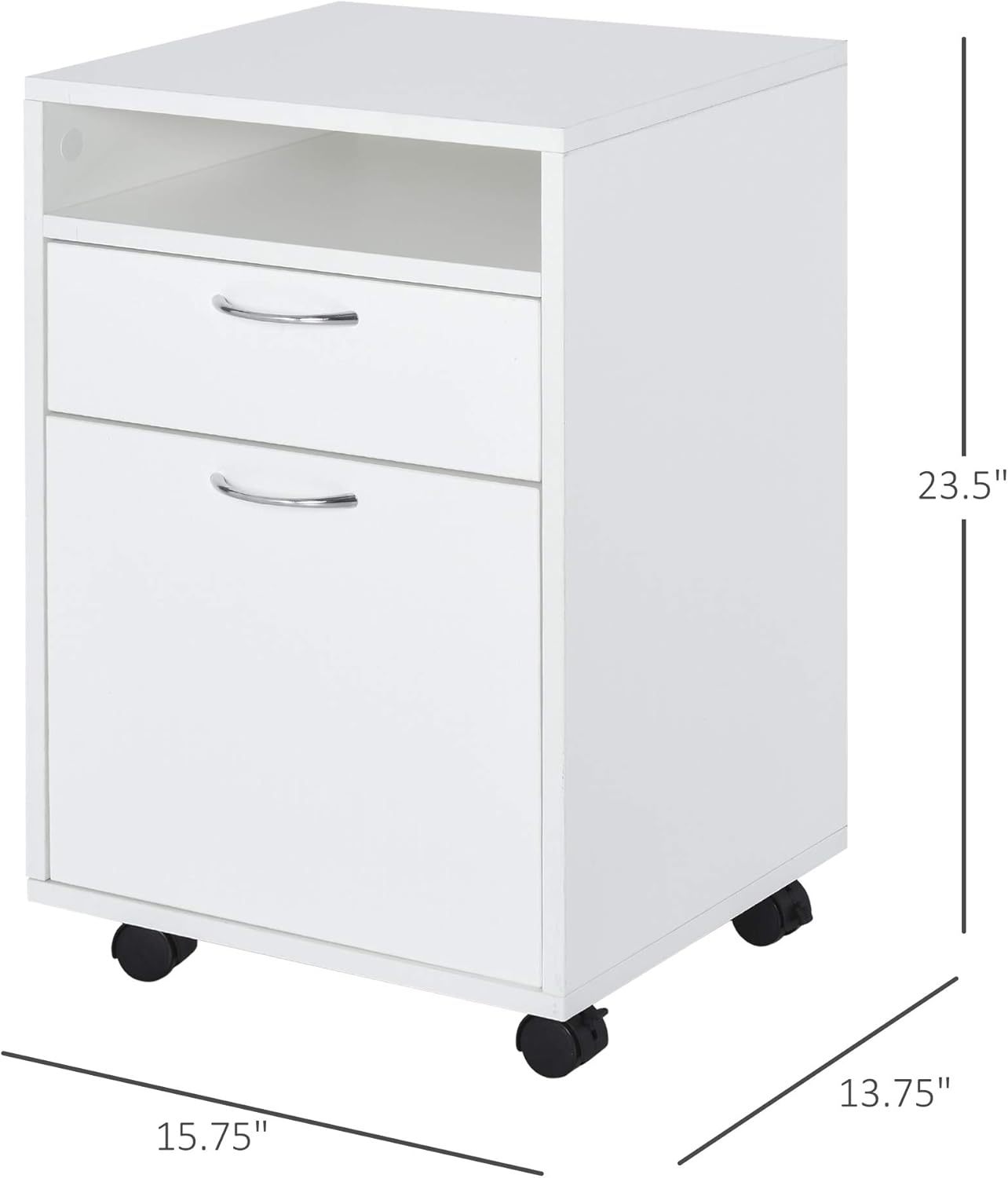 Mobile Storage Cabinet Organizer with Drawer and Cabinet