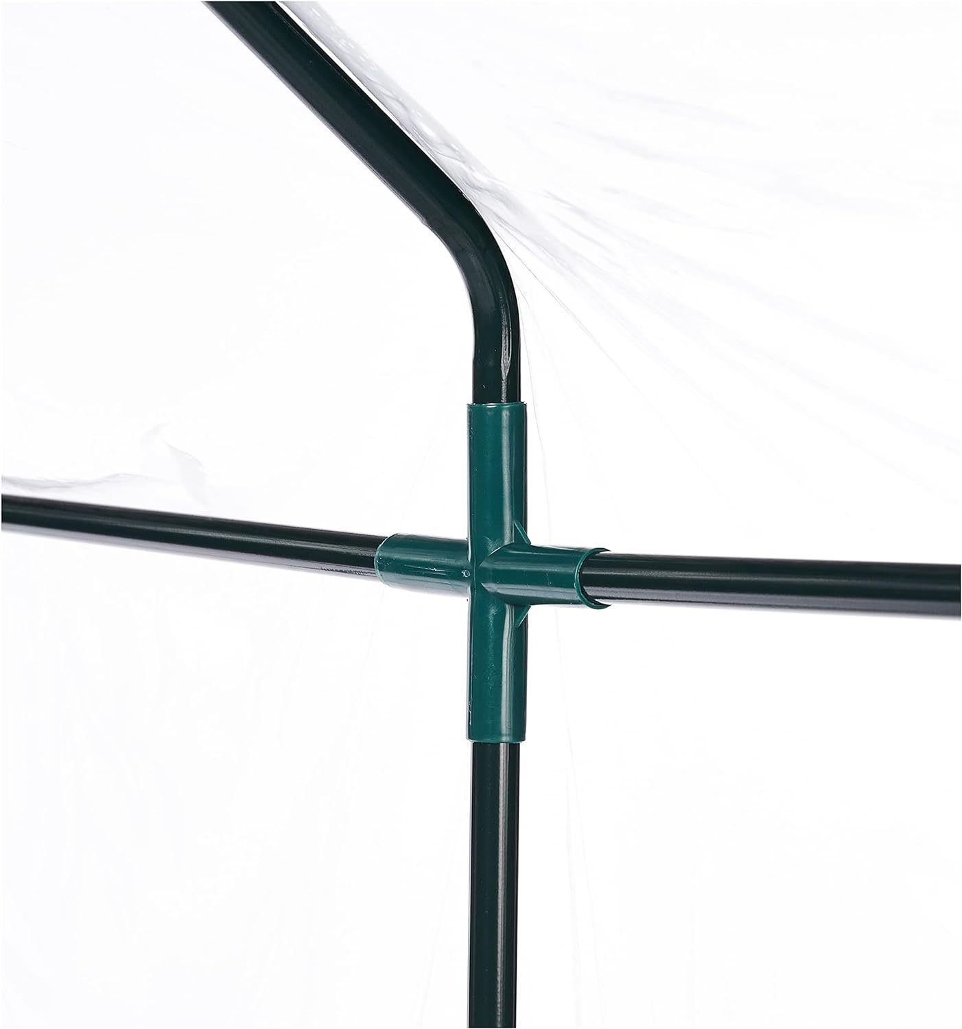 Walk in Greenhouse with 8 Sturdy Shelves and PVC Cover for Indoor or Outdoor Use - 56 x 56 x 76-Inch