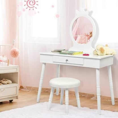 Crown Shape Princess Makeup Dressing Table and Chair Set