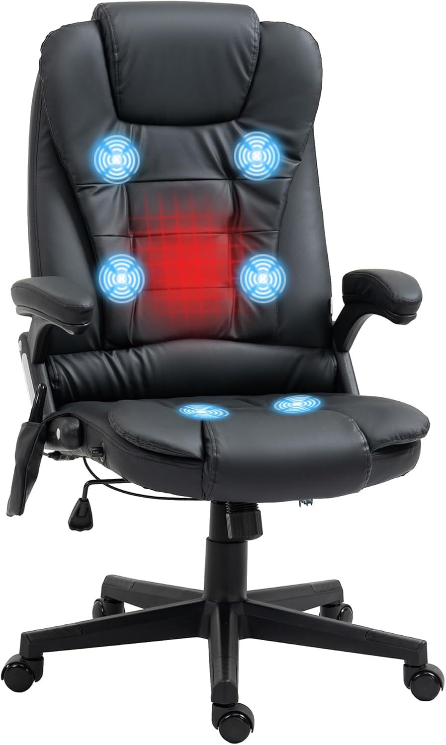 High Back Vibration Massage Office Chair with 6 Vibration Points