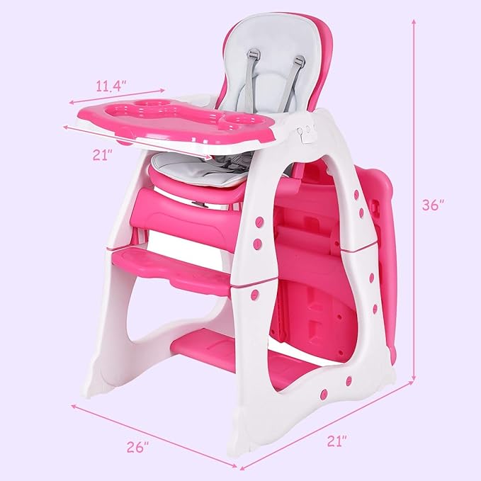 5 in 1 High Chair, Convertible Highchair for Babies and Toddlers/Table Chair Set