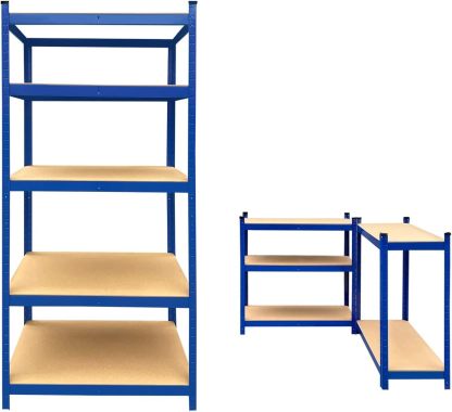 5-Shelf Shelving Storage Unit Heavy Duty 750 kg Capacity Metal Organizer