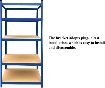 5-Shelf Shelving Storage Unit Heavy Duty 750 kg Capacity Metal Organizer