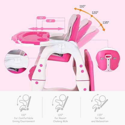 5 in 1 High Chair, Convertible Highchair for Babies and Toddlers/Table Chair Set