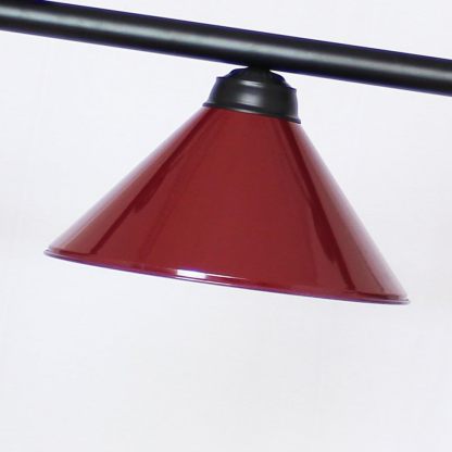 Pool Table Lights for 8'/9' Table with 3 Metal Shades, Billiard Lamp for Man Cave, Game Room, Kitchen Island Light for Restaurant Or Dining Room (Burgundy, 59 inch-3 Lights)