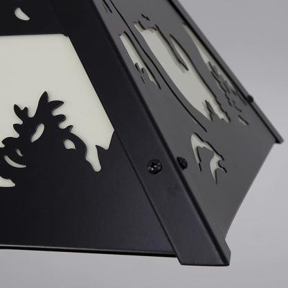 Tiffany Pool Table Light 3 Lights, Rustic Bear Chandelier for Kitchen Island, Cabin, Billiards Table Lamp