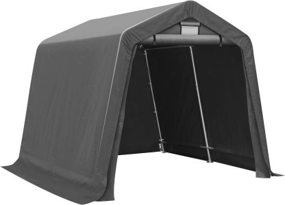 8x8Ft Ourdoor Storage Shed Shelter,Portable Shed Garage with Roll-up Zipper Door &Vent Window, Heavy Duty Storage Tent Carport for Bike,Motorcycle