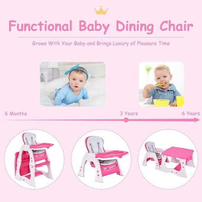 5 in 1 High Chair, Convertible Highchair for Babies and Toddlers/Table Chair Set