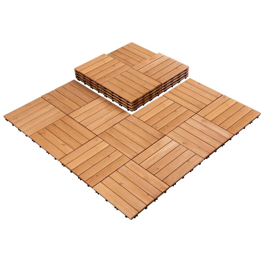 Pack of 27 Wood Flooring Tiles 12''x 12''