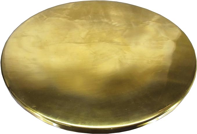 31-Inch Modern Classic Round Metal Coffee Table with Pedestal Base