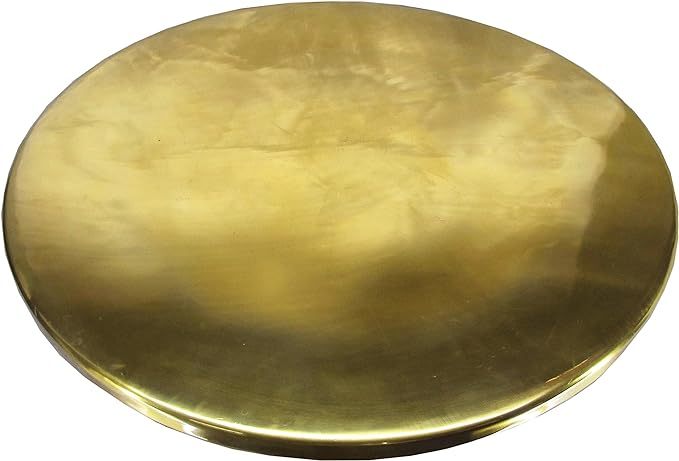 31-Inch Modern Classic Round Metal Coffee Table with Pedestal Base