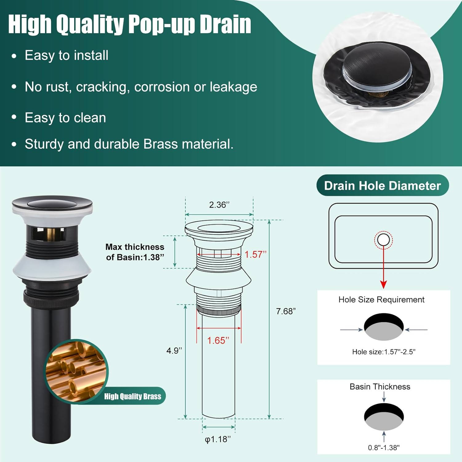 Oil Rubbed Bronze Bathroom Sink Faucet 1 Hole Single Handle Vanity Mixer Tap Deck Mount Lavatory Pop Up Drain with Overflow Included Commercial Bathroom Faucet Single Handle Bathroom Sink Faucet