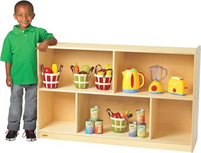 2-Shelf Storage Unit Classroom or Daycare Furniture, Kids Room Organizer and Book Shelves