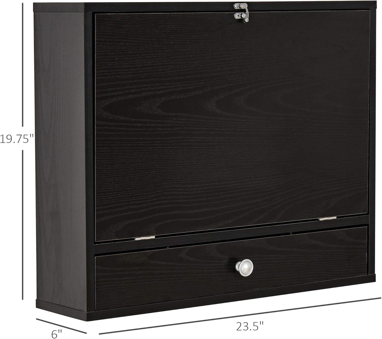 23.5 x 6 x 19.75 Inch Floating Desk with Foldable Tabletop, Space Saving Computer Writing Table