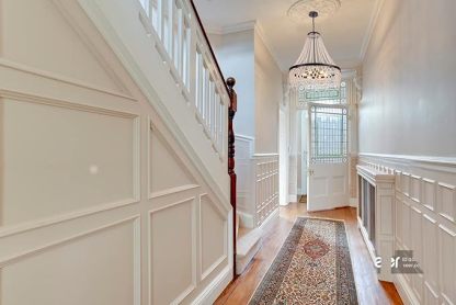 Black Beaded Chandelier 27inch, 4 Lights Modern Crystal Chandelier, Boho Light Fixture Ceiling for Bedroom Foyer Dining Room, French Empire Chandelier Lighting with Glear Glass Bead