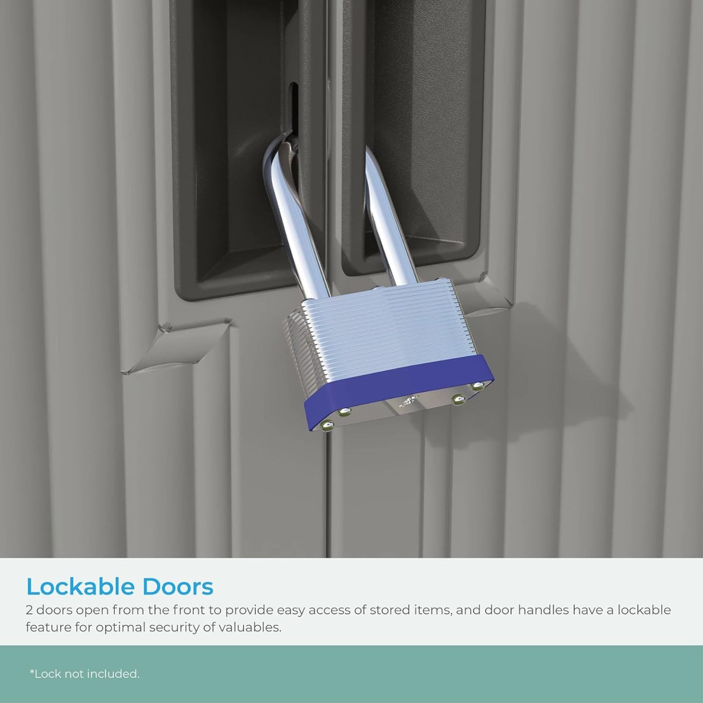 Outdoor Storage Unit, 130 Gallons, Peppercorn