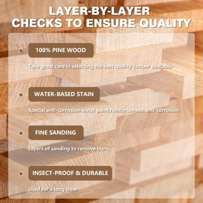 6.5FT Wooden Porch Swing 2-Seater, Outdoor Porch Swing with Cupholders, Heavy Duty 800 LBS, Swing Bench for Outdoor