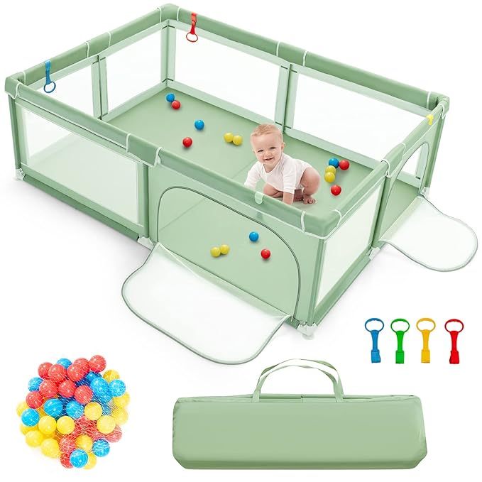 Extra Large Baby Gate Playpen w/ 50 Ocean Balls