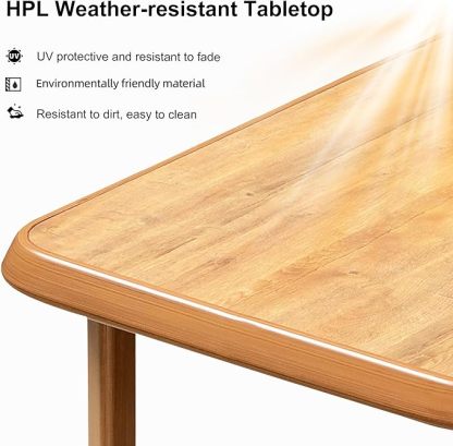 3 Pieces Patio Bar Set Modern Aluminum Table and Wicker Bar Chairs Set