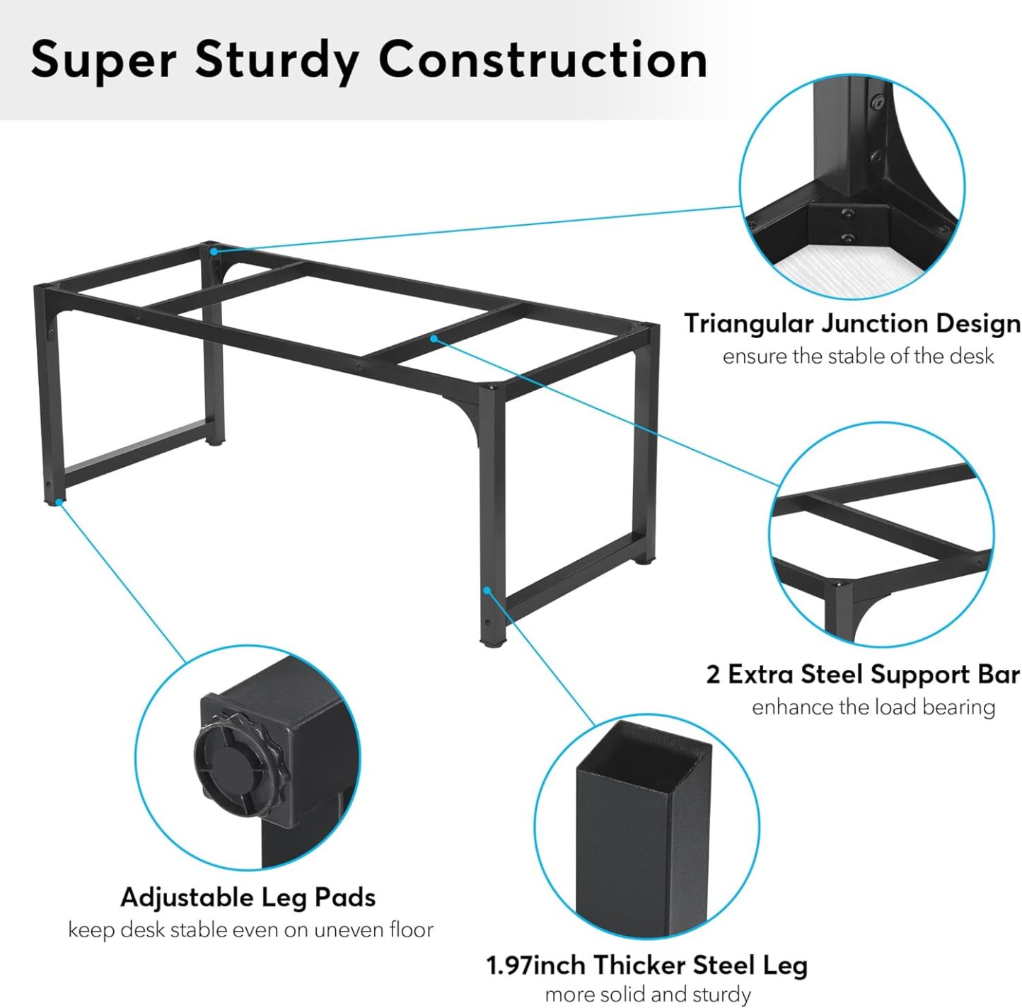 70.8 x 31.5 inch Large Office Desk Computer Table Study Writing Desk Workstation