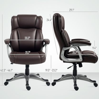Executive Office Chair with Tilt Function, PU Leather High Back Desk Chair