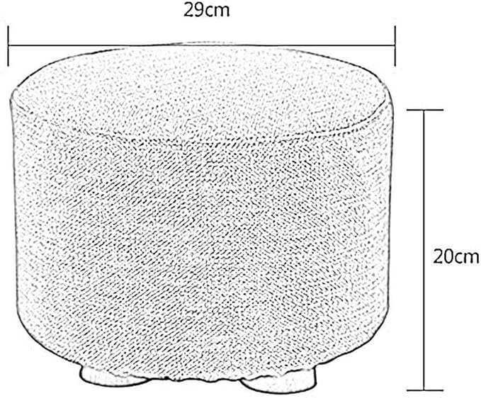 Footstools Solid Wood Frame Round Coffee Table Stool