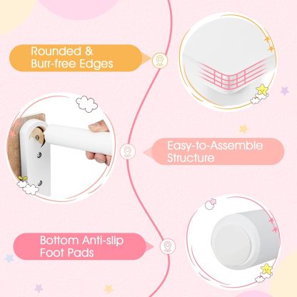 Kids Table and Chair Set, Wooden Children Activity Table and 2 Chairs