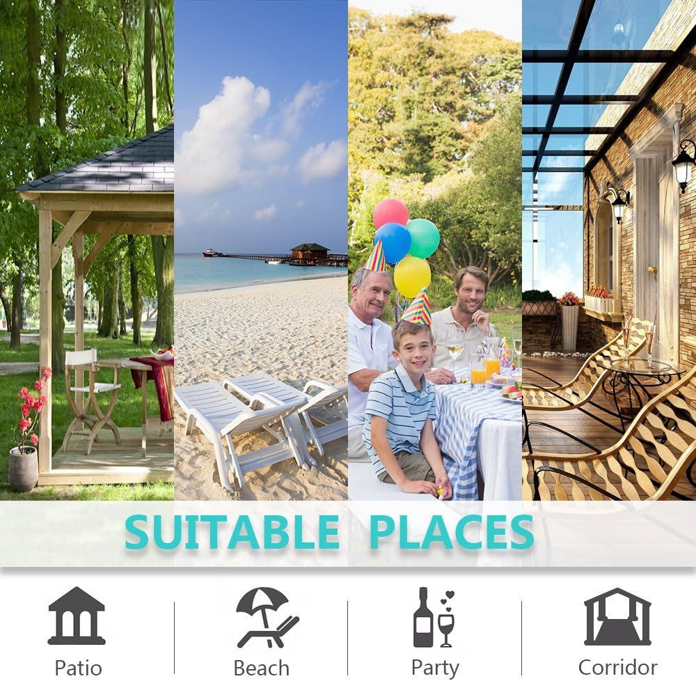 Patio Curtains Outdoor - Waterproof Heat UV Shade Privacy Blackout Curtains for Porch Gazebo Canopy Pergola Garage Sun Room Decor, 84 Width x 84 inch Length, 1 Panel, Biscotti Beige