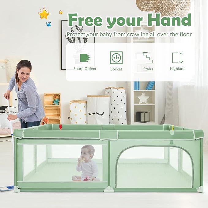 Extra Large Baby Gate Playpen w/ 50 Ocean Balls